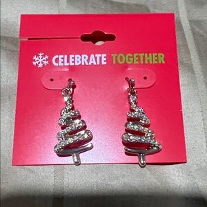 Kohl's Silver Christmas Tree Earrings